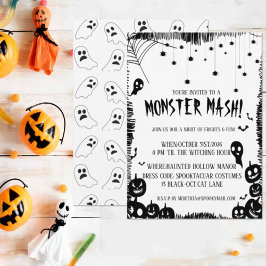 Monster Mash Halloween Kostuumfeest Uitnodiging
