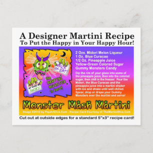 Monster Mash Halloween Martini Recipe Briefkaart