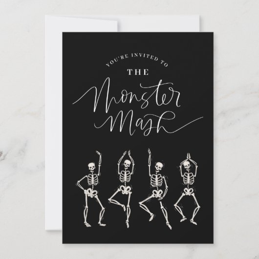 Monster Mash Halloween Party Invitation Kaart (Voorkant)