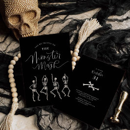 Monster Mash Halloween Party Invitation Kaart