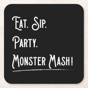 Monster Mash Halloween Party Paper Onderzetter