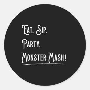 Monster Mash Halloween Ronde Sticker