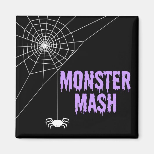 Monster Mash Halloween Spider Web Magneet (Voorkant)