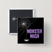 Monster Mash Halloween Spider Web Vierkante Button 5,1 Cm (Voorkant /achterkant)