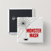 Monster Mash Halloween Spider Web Vierkante Button 5,1 Cm (Voorkant /achterkant)