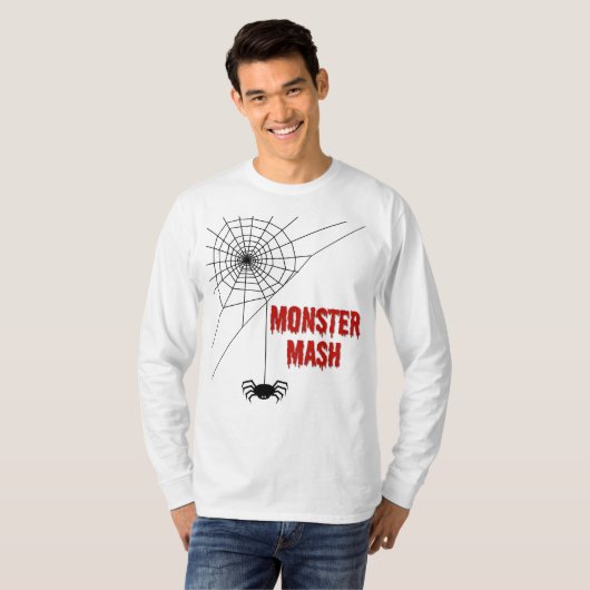 Monster Mash Halloween Spiderweb T-shirt (Voorkant volledig)