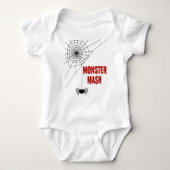 Monster Mash Halloween Spinnenweb Romper (Voorkant)