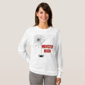 Monster Mash Halloween Spinnenweb T-shirt (Voorkant volledig)