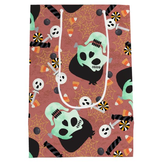 Monster Mash Halloween Verjaardag Gift Bag Medium Cadeauzakje (Achterkant)