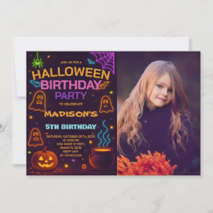 Monster Mash Halloween Verjaardag Uitnodiging