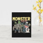 Monster Mash Happy Halloween Spooky Seizoen Trick  Kaart (Gele Bloem)