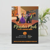 Monster Mash Invitations Kaart (Staand voorkant)
