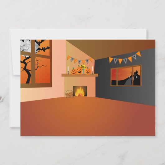 Monster Mash Invitations Kaart (Achterkant)