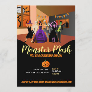 Monster Mash Invitations Kaart