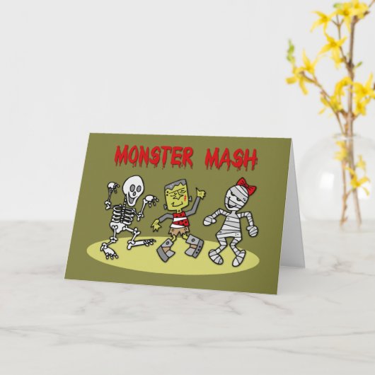 Monster Mash-kaart Kaart (Gele Bloem)