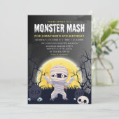 Monster Mash Kids Birthday Party Halloween Kaart (Staand voorkant)