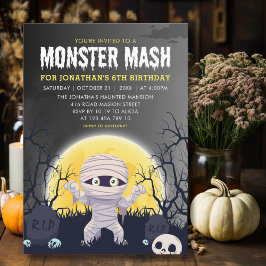 Monster Mash Kids Birthday Party Halloween Kaart