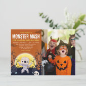 Monster Mash Kids Birthday Party Halloween Kaart (Staand voorkant)