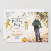 Monster Mash Kinder Halloween Verjaardagsuitnodigi Kaart (Voorkant)
