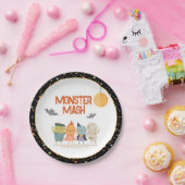Monster Mash Kostuumfeest Kinder Halloween Papieren Bordje (Feest)