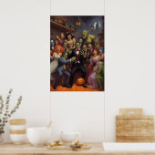Monster Mash Mayhem | Halloween party dansvloer Poster (Keuken)