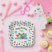 Monster Mash Naam & Leeftijd Verjaardagsfeest Papieren Bordje (Feest)