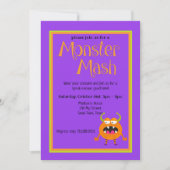 Monster Mash Oranje Kinder Cute Colorful Halloween Kaart (Voorkant)