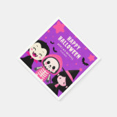 Monster Mash Paarse Kinder Halloween Verjaardagsfe Servet (Hoek)