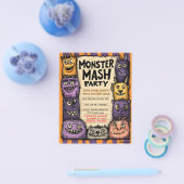 Monster Mash Party beroemd gemaakt door Schattige  Flyer (Enkel)