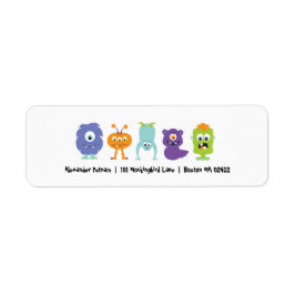 Monster Mash Retouradreslabel Etiket