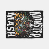 Monster Mash Retro Halloween Grappig Monster Spook Fleece Deken (Voorkant (Horizontaal))