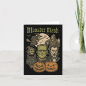 Monster Mash Retro Halloween Grappig Monster Spook Kaart (Voorkant)
