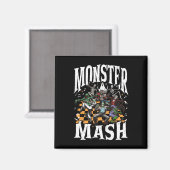 Monster Mash Retro Halloween Grappig Monster Spook Magneet (Voorkant / Achterkant)