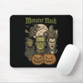 Monster Mash Retro Halloween Grappig Monster Spook Muismat (Met muis)
