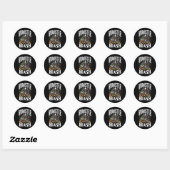 Monster Mash Retro Halloween Grappig Monster Spook Ronde Sticker (Vel)