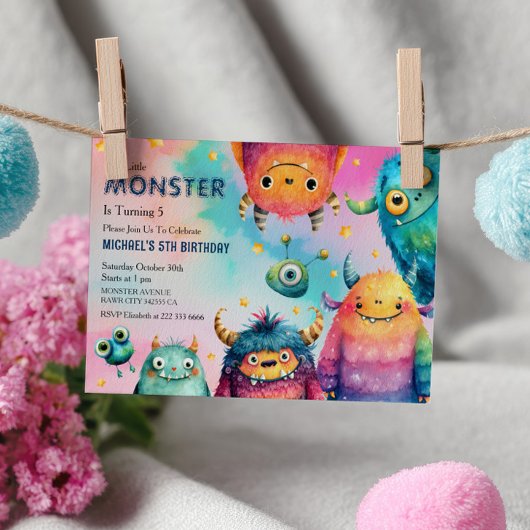 Monster Mash Schattige Whimsical Kinderverjaardags Kaart
