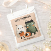 Monster Mash Spooky Schattigee Waterverf Halloween Bedankzakje (Geknipt)