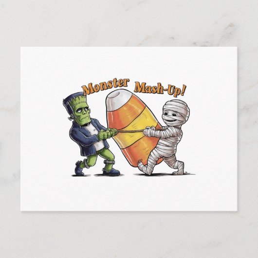 Monster Mash-Up! Briefkaart (Voorkant)