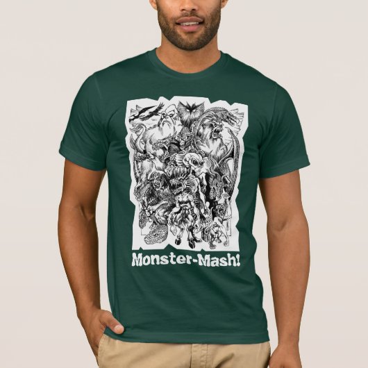 Monster Mash-up Cryptid Zoo T-shirt (Voorkant)