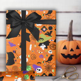 Monster Mash-Up Feestelijke Halloween Cadeaupapier