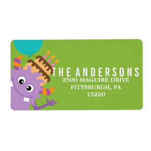 MONSTER MASH VERJAARDAG RETOURADRES LABEL