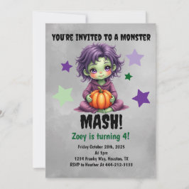 Monster Mash Verjaardagsfeestje Kaart
