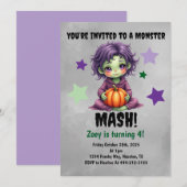 Monster Mash Verjaardagsfeestje Kaart (Voorkant / Achterkant)