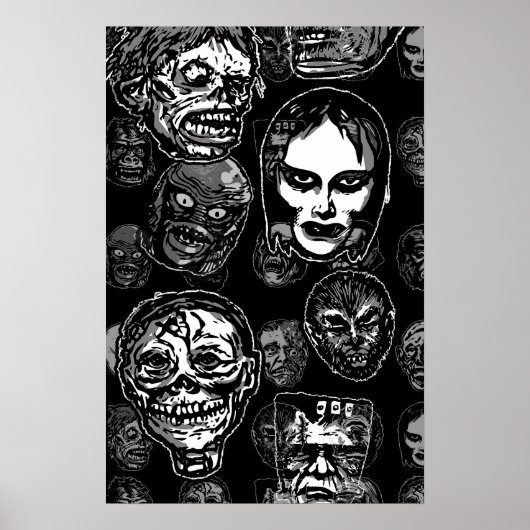 Monster Maskers Poster Pop Variant– Retro Horror (Voorkant)