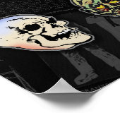 Monster Masks Kleur Poster – Retro Halloween (Hoek)