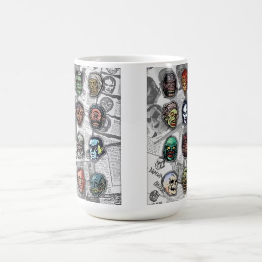 Monster Masks Retro Horror Mok – (Witte variant) (Center)