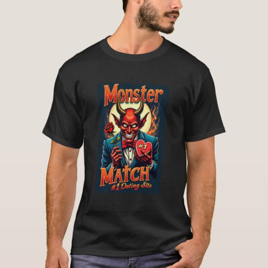Monster Match Dating Website The Devil Edition T-shirt (Voorkant)