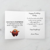 Monster Mayhem...Chuckle Centipede Verjaardagskaar Bedankkaart (Binnen)