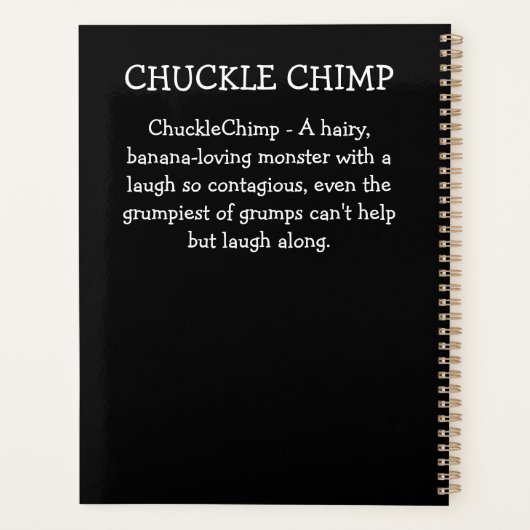 Monster Mayhem...Chuckle Chimp Planner (Achterkant)