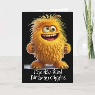 Monster Mayhem...Chuckle Chimp Verjaardagskaart Bedankkaart